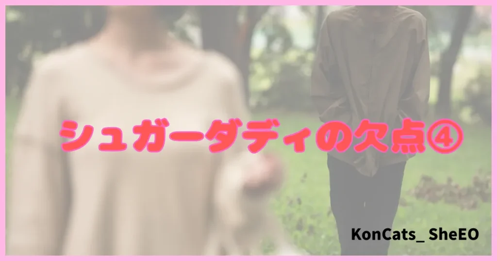 シュガーダディ パパ活アプリ パパ活サイト 欠点 ④