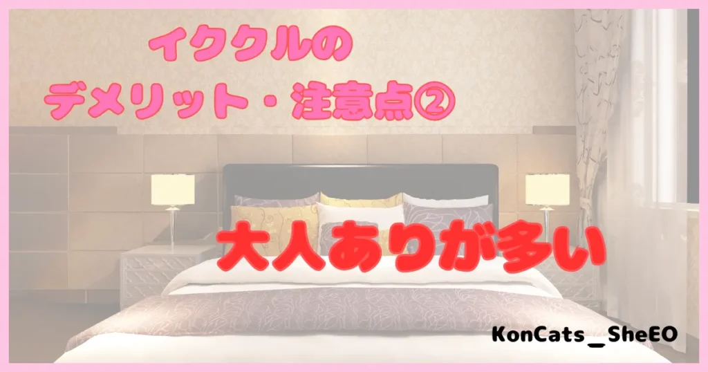 イククル　パパ活　女性　デメリット　注意点　②