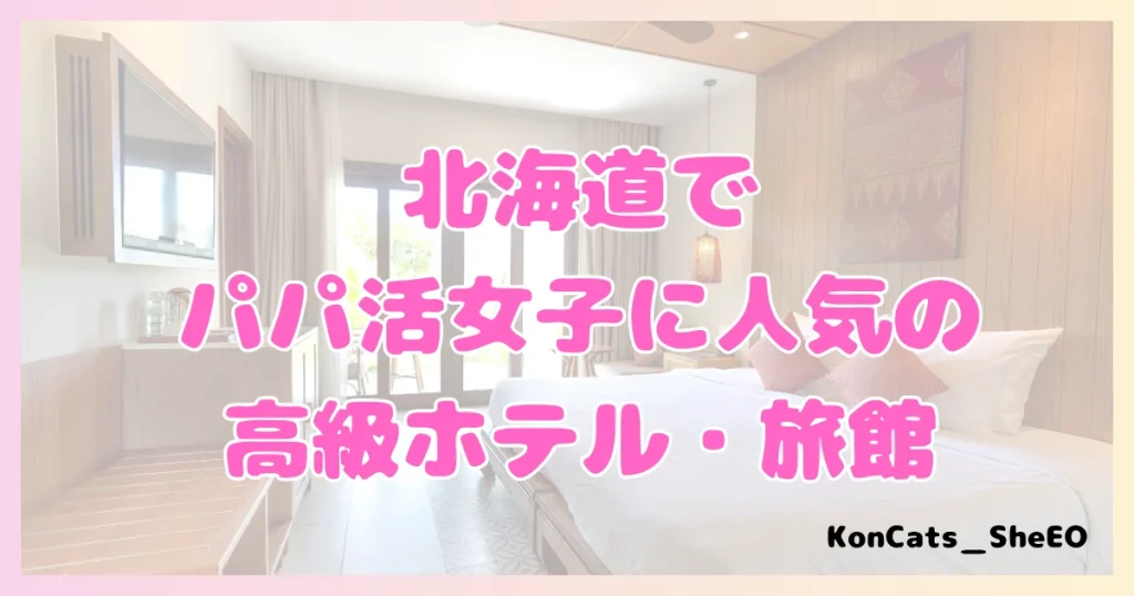 パパ活 北海道 女性 高級ホテル・旅館