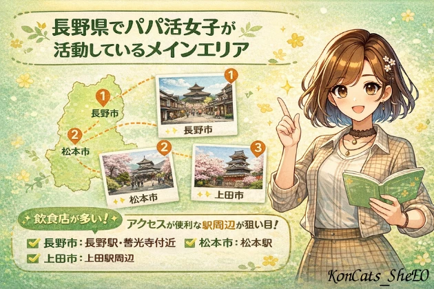 長野　パパ活　メインエリア