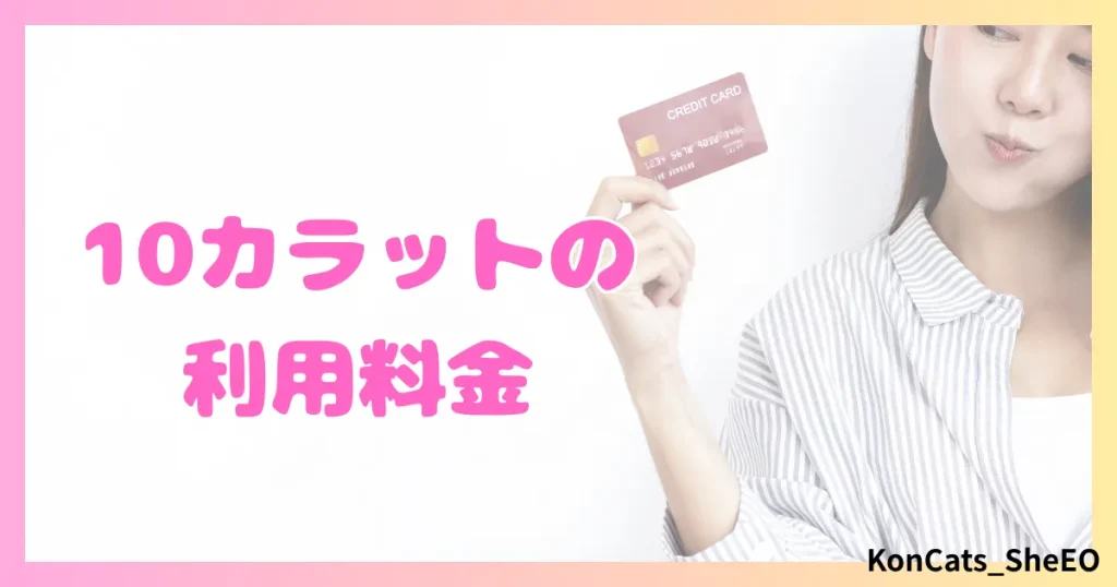 パパ活　10カラット　女性　利用料金