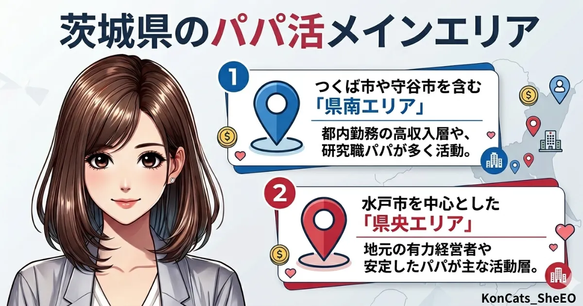 茨城　パパ活　茨城のパパ活メインエリア