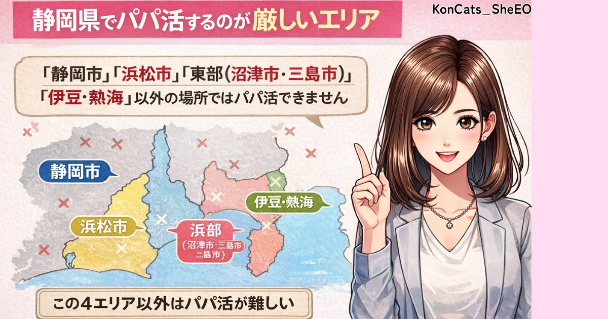 静岡県 パパ活 静岡県で女性がパパ活するのが難しいエリア