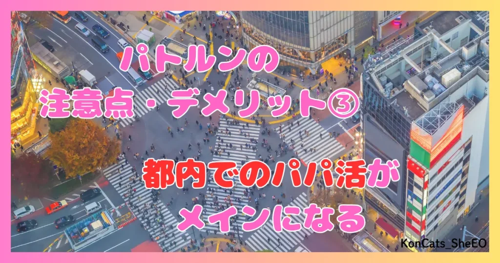 パトルン　パパ活　女性　パパ活アプリ 　デメリット　注意点　③