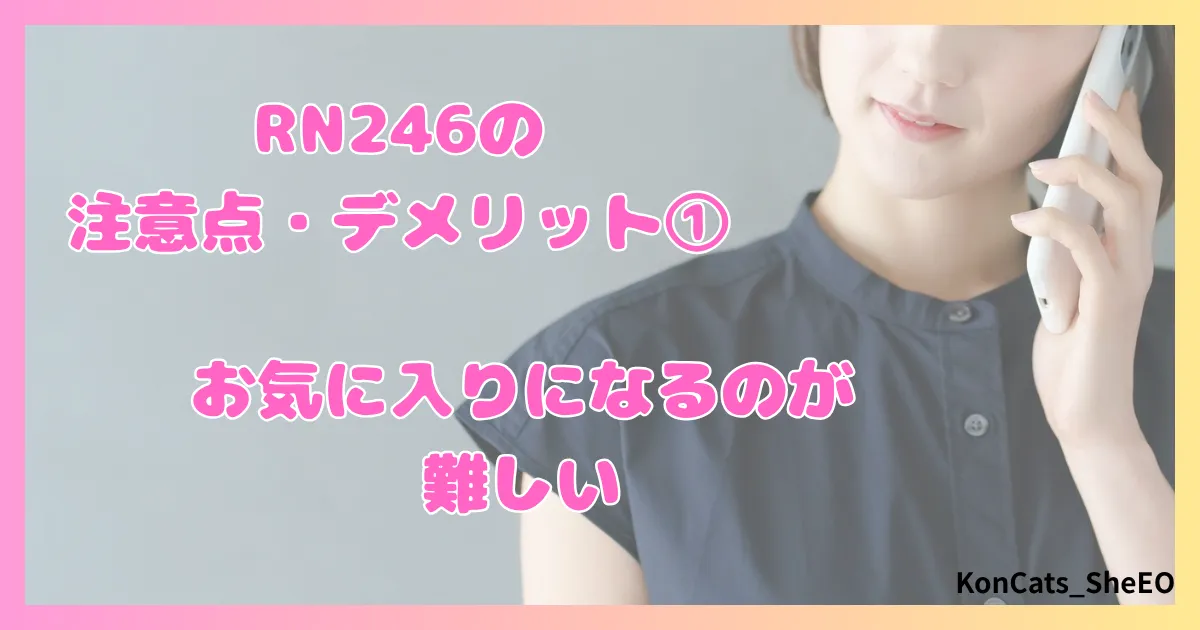 パパ活　RN246　女性　パパ活サイト　注意点　デメリット　①