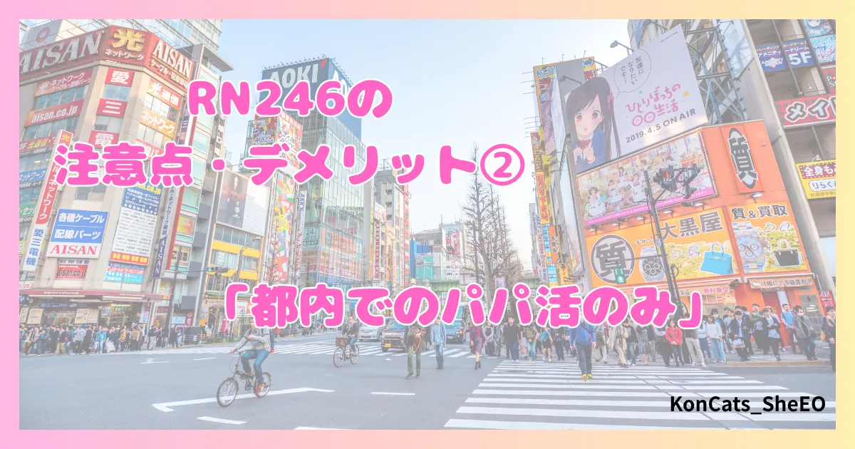 パパ活　RN246　女性　パパ活サイト　注意点　デメリット　②