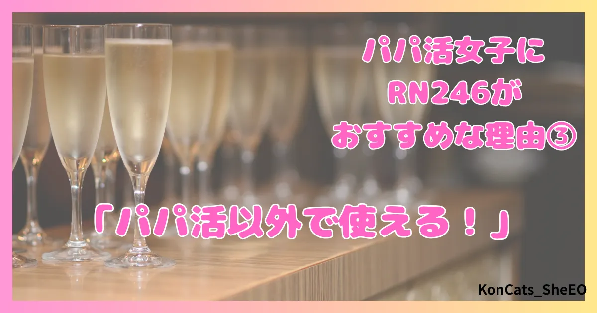 パパ活　RN246　女性　パパ活サイト　おすすめな理由　③
