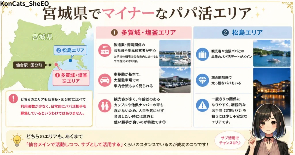 宮城県　パパ活　宮城県でマイナーなパパ活エリア