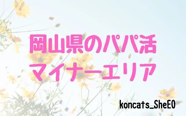 パパ活　岡山県　女性　マイナーエリア