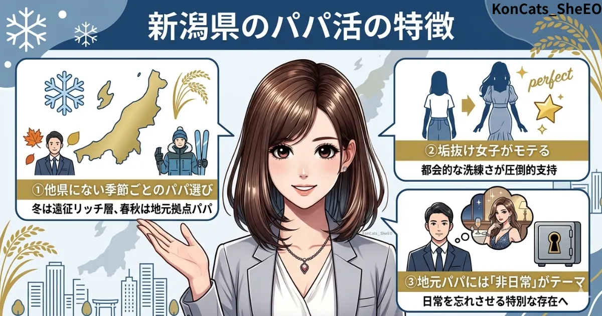 新潟県　パパ活　新潟県のパパ活の特徴