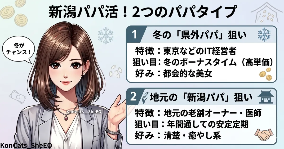 新潟県　パパ活　新潟県でパパ活している男性の特徴