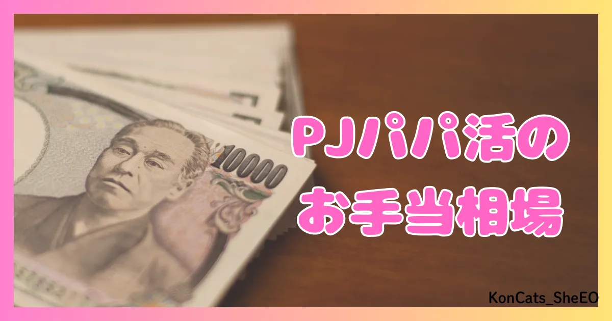 PJ パパ活アプリ 女性 お手当相場