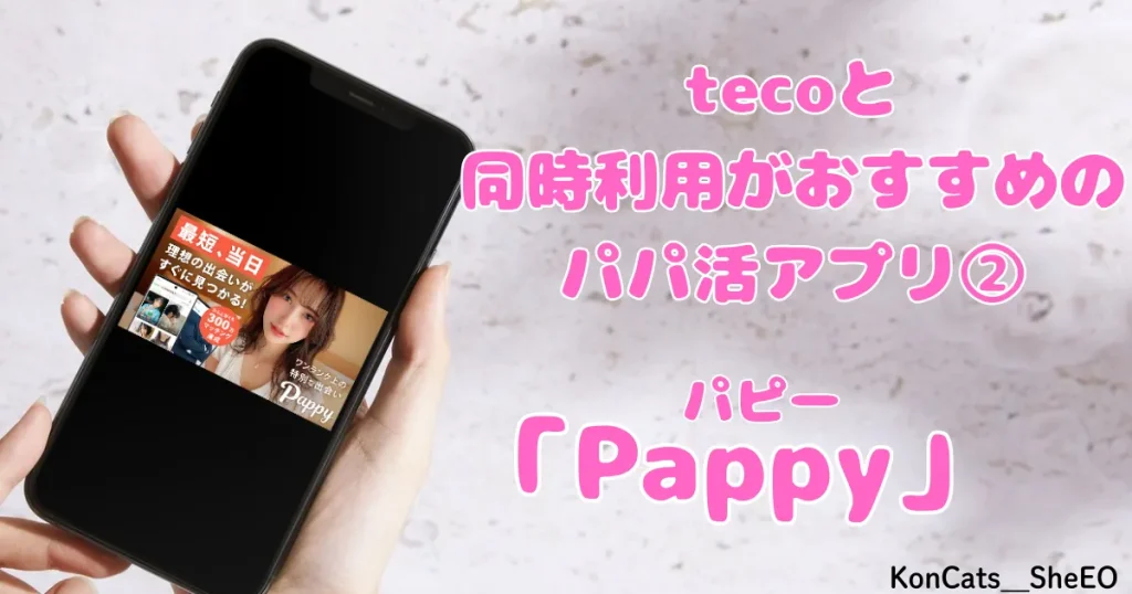 teco　パパ活アプリ　女性 　同時利用がおすすめ　パピー