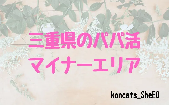 三重県 パパ活 女性 マイナーエリア