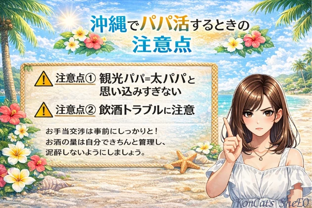 沖縄　パパ活　注意点