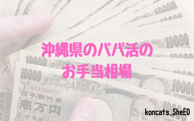 沖縄県 パパ活 女性 お手当相場