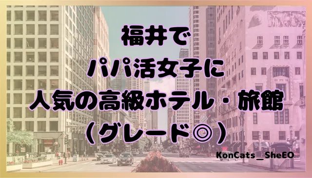 パパ活　福井県　女性　高級ホテル・旅館