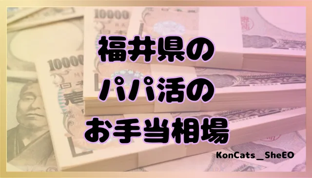 パパ活　福井県　女性　お手当相場