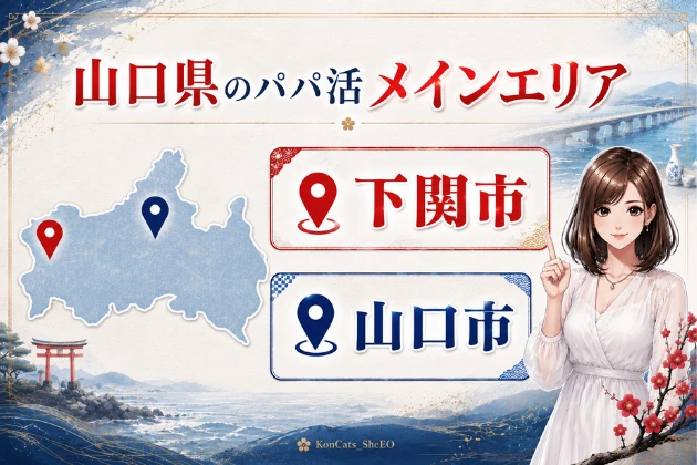 山口　パパ活　メインエリア