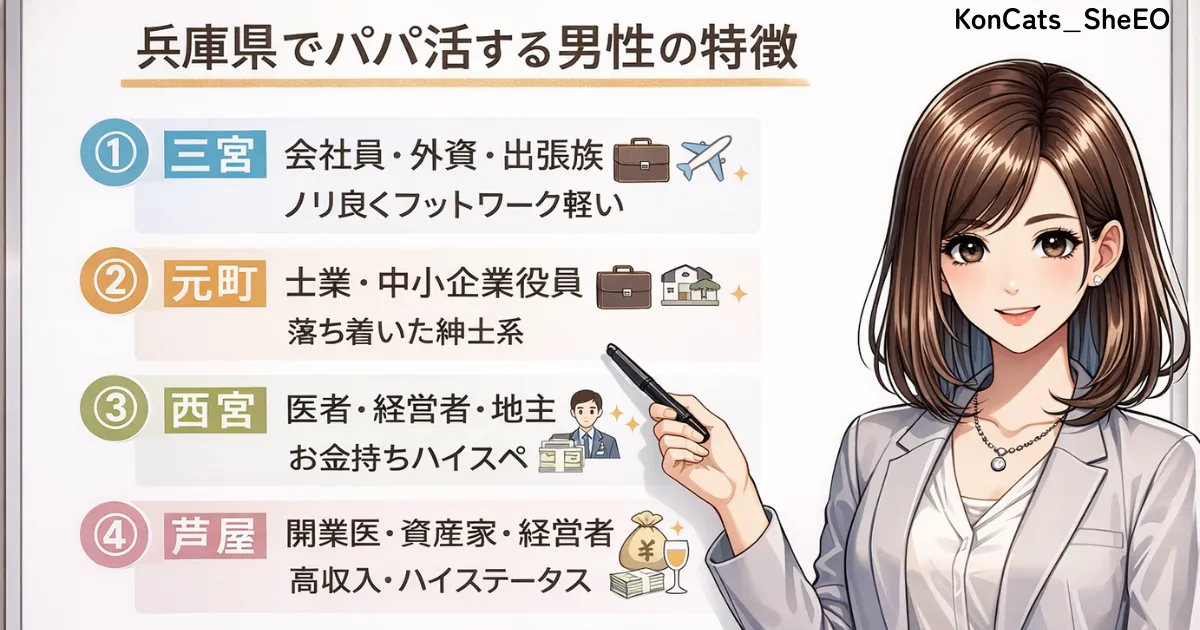 兵庫県 パパ活 兵庫県でパパ活する男性の特徴