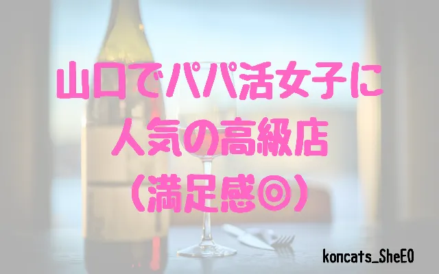 山口県　パパ活　女性　人気の高級店