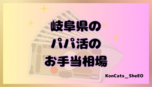 パパ活 岐阜県 女性 お手当相場