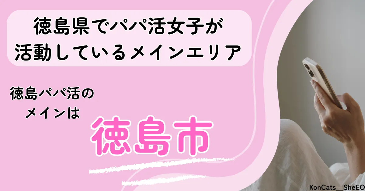 徳島県　パパ活　徳島でパパ活女子がパパ活しているメインエリア　徳島市