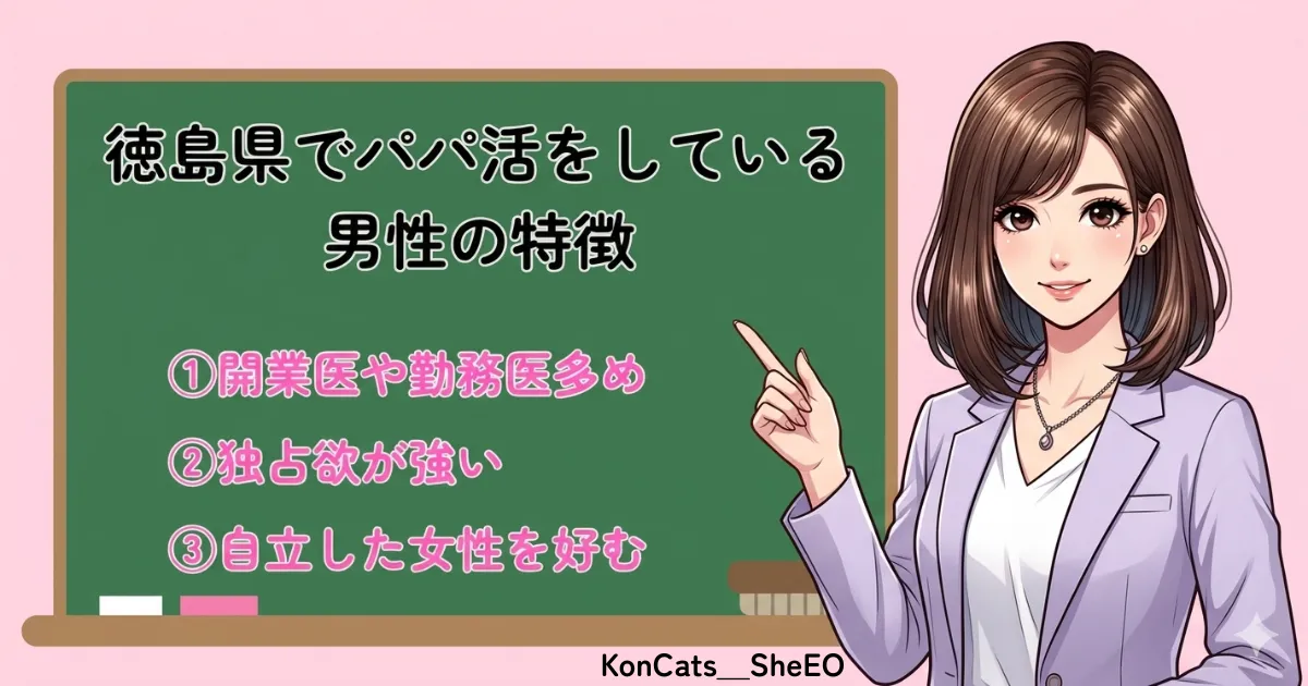 徳島県　パパ活　徳島パパ活の男性の特徴