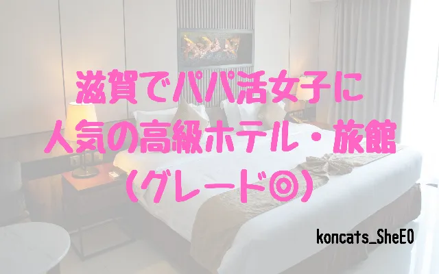 滋賀県　パパ活　女性　高級ホテル・旅館