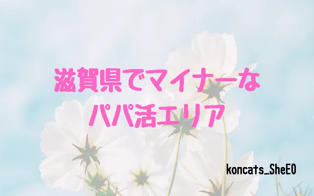滋賀県 パパ活 女性 マイナーエリア