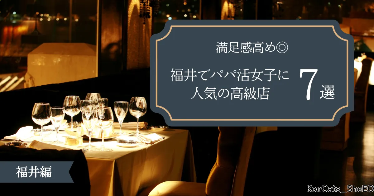 福井県　パパ活　人気の高級店　満足感高め