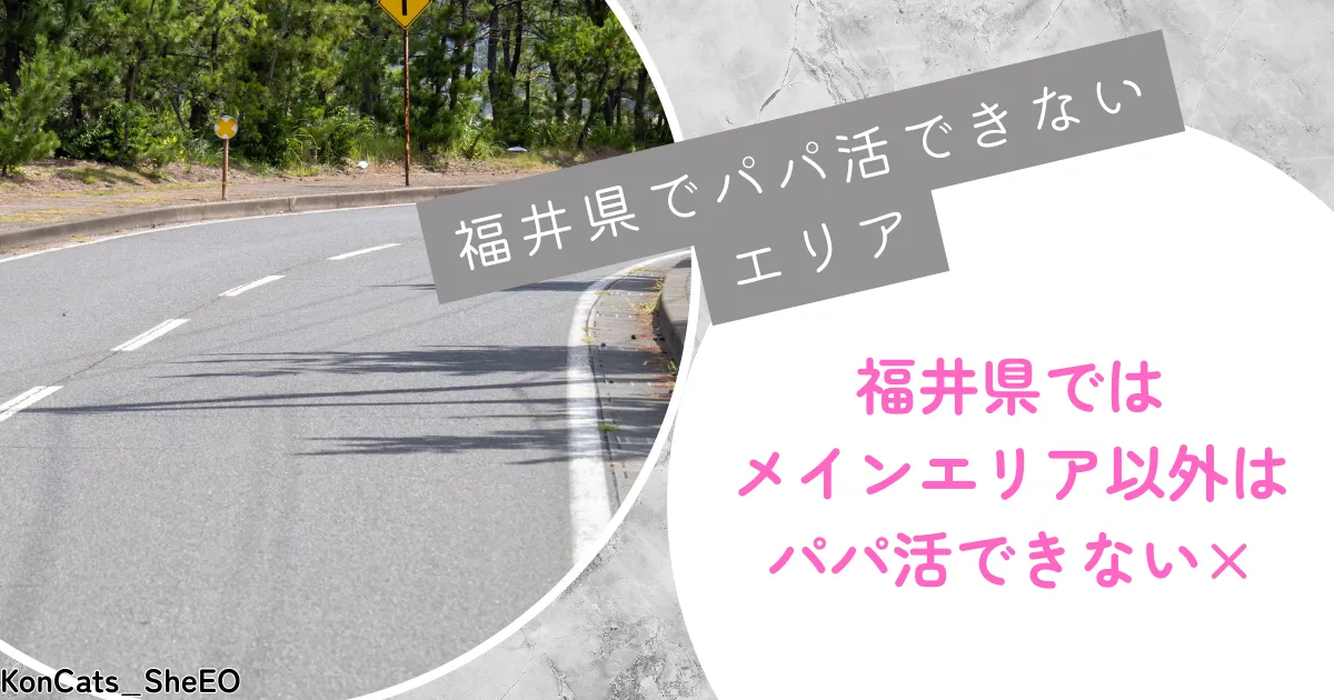 福井県　パパ活　 パパ活できないエリア