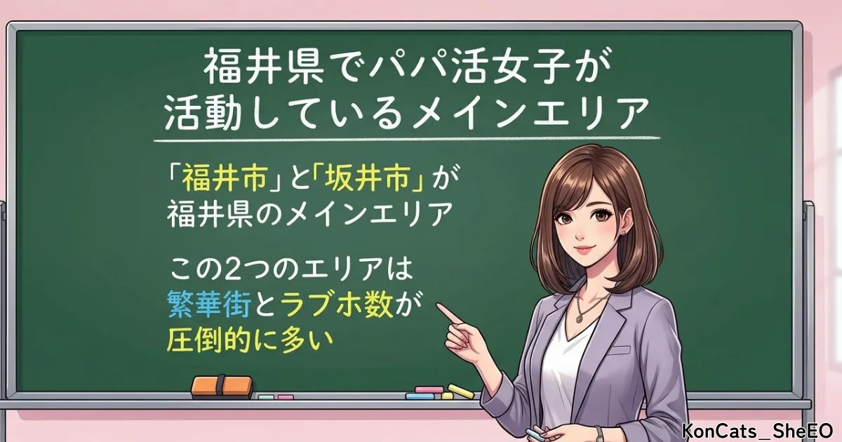 福井県　パパ活　福井パパ活のメインエリア 福井市　坂井市