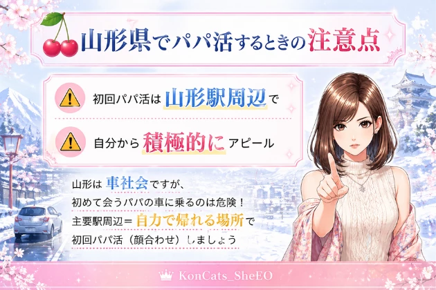 山形　パパ活　注意点