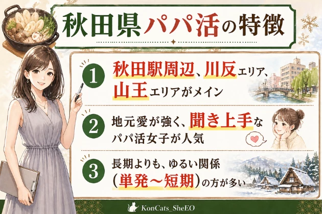 秋田 パパ活 特徴