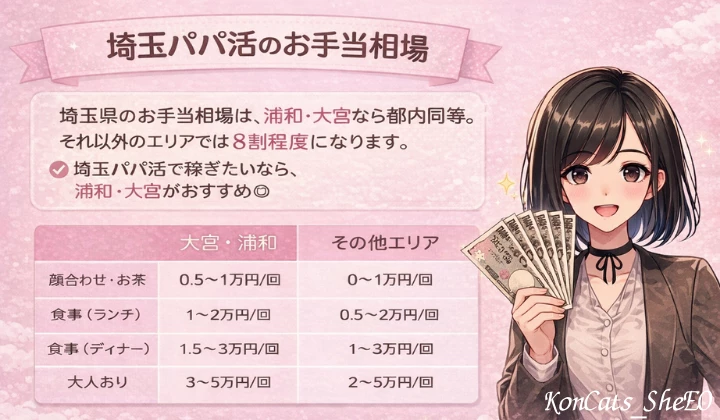 埼玉　パパ活　お手当