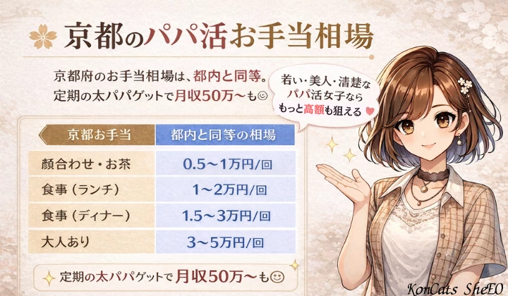 京都 パパ活 お手当相場