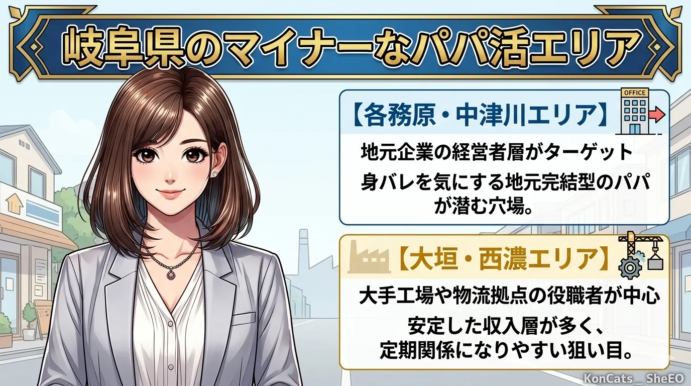 岐阜県　パパ活　岐阜県のマイナーなパパ活エリア