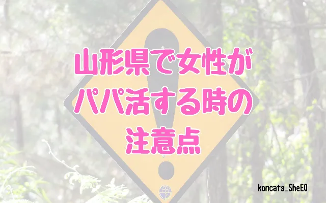 山形県　パパ活　女性　注意点