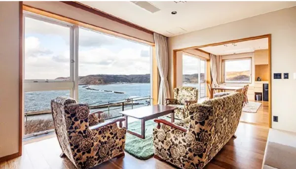 秋田県　パパ活　女性　海と入り陽の宿 帝水