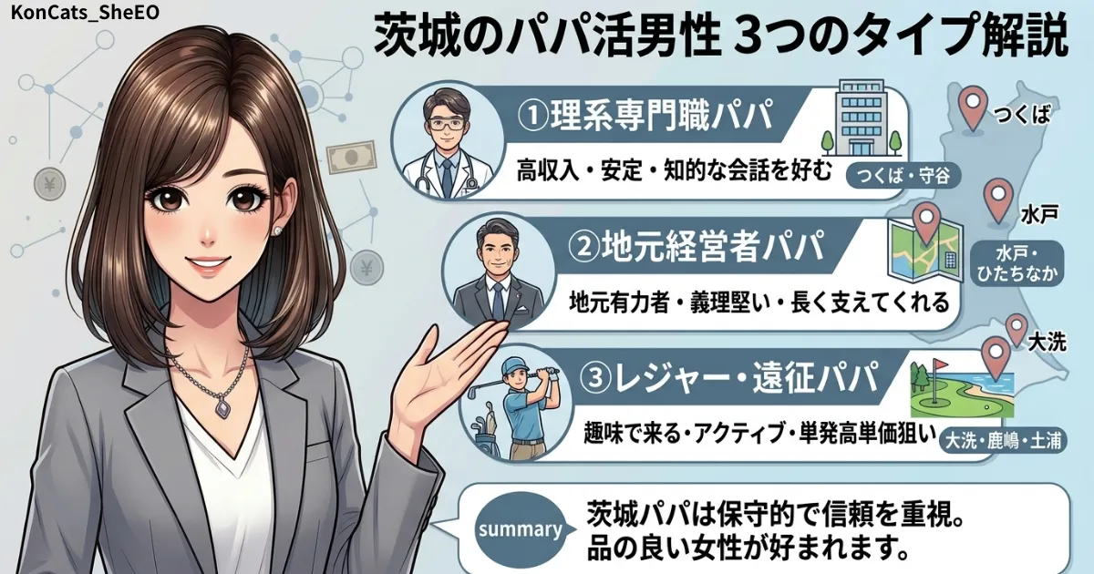 茨城　パパ活　茨城でパパ活している男性の特徴