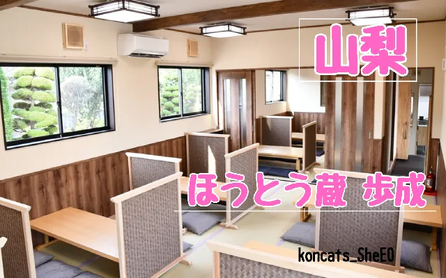 山梨県 パパ活 女性 ほうとう蔵 歩成