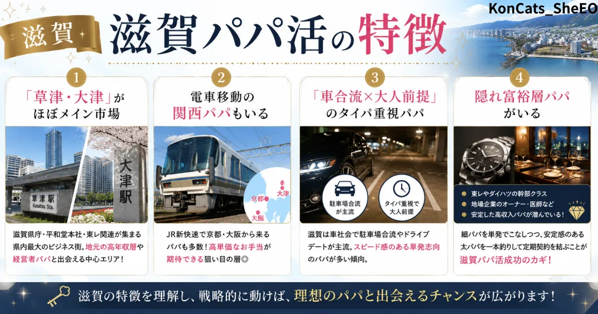 滋賀県 パパ活 滋賀パパ活の特徴