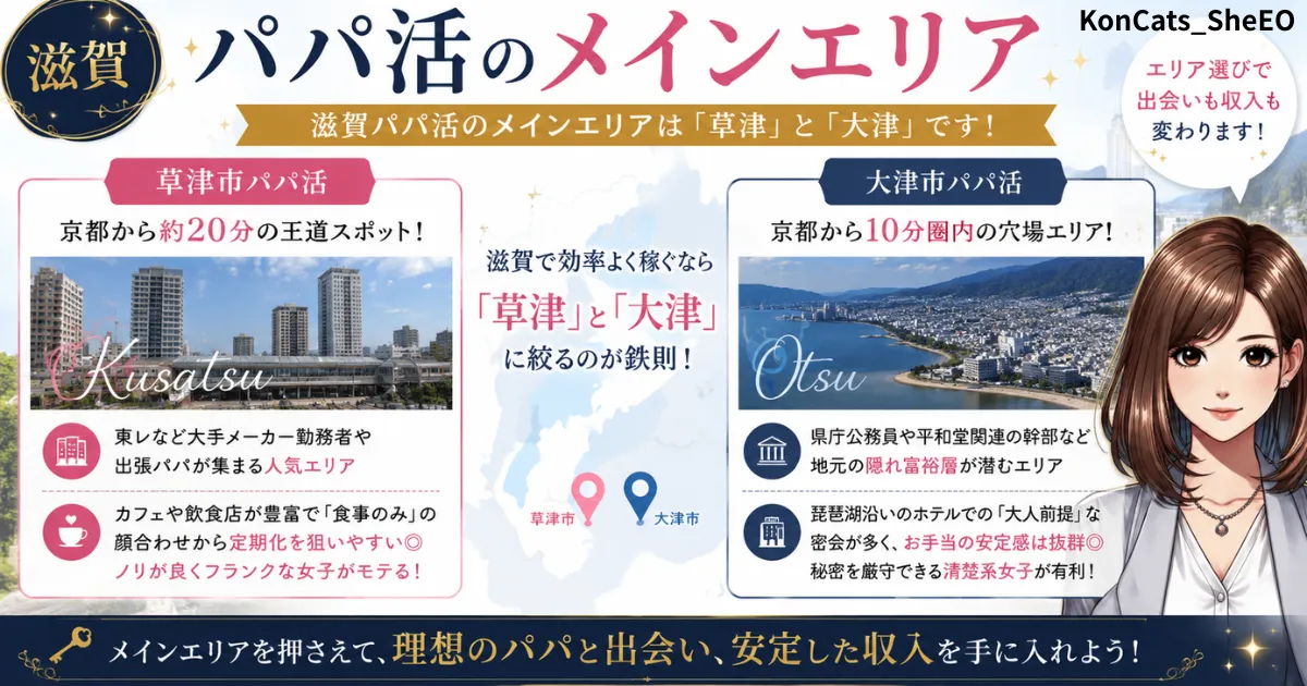 滋賀県 パパ活 滋賀パパ活のメインエリア
