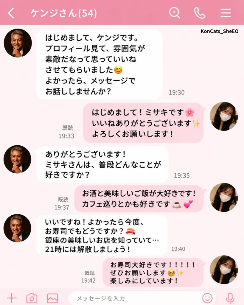 パパ活　体験談　エピソード　アプリメッセージ