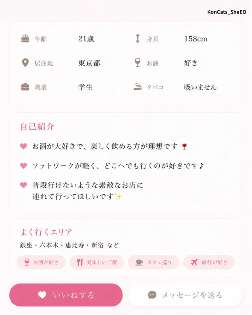ミサキのパパ活体験談 エピソード アプリプロフィール