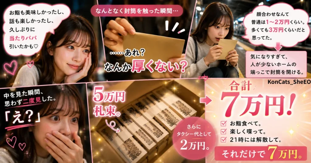 パパ活　体験談　エピソード　お手当