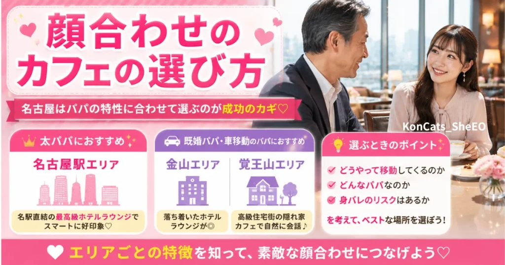 愛知県　パパ活　顔合わせの場所の選び方