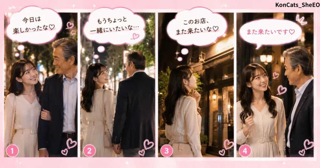 ミサキパパ活体験談 言葉編 ミサキの心の中