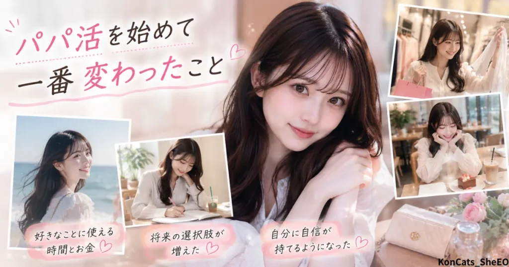 ミサキパパ活体験談④　ミサキの日常編　パパ活を始めて変わったこと